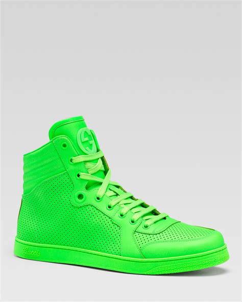 neon high top gucci sneakers|exclusive Gucci sneakers.